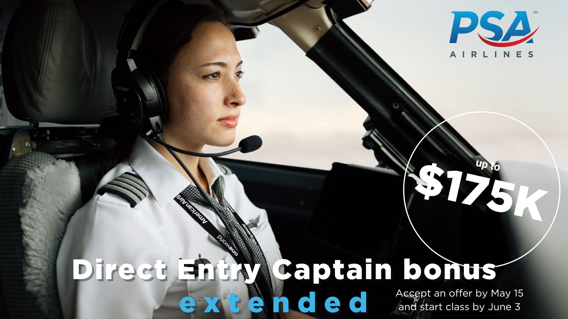 PSA Airline New Pilot Bonus